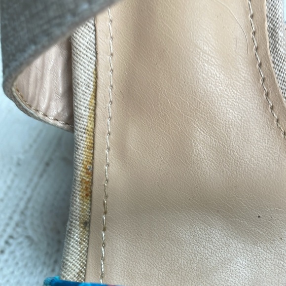 Women’s sz 7 shoedazzle Natalia 5” heels tropical platform chunk crossed strap - Picture 13 of 14